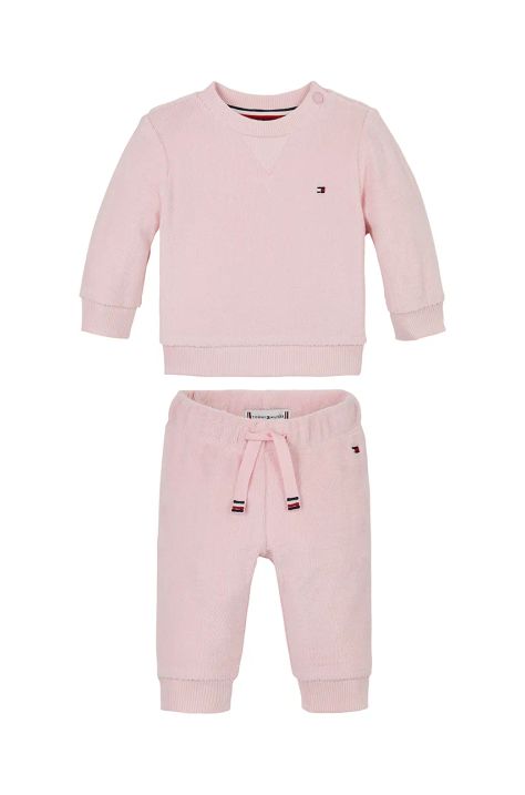 Tommy Hilfiger tuta in cotone neonati colore rosa KN0KN01980