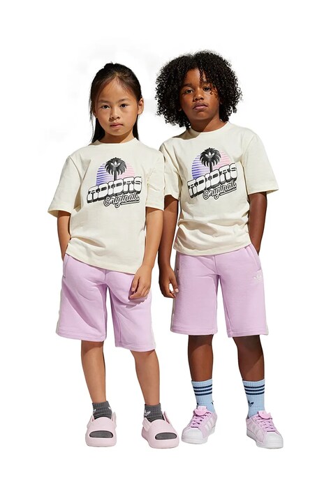 adidas Originals set de bumbac pentru copii culoarea violet, JC8533