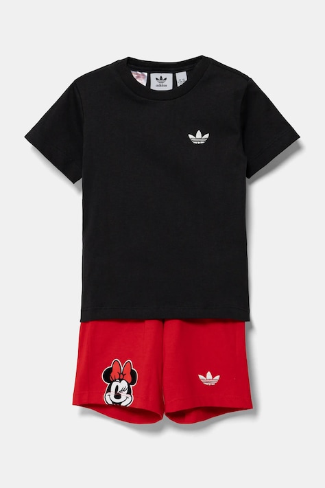 Detská bavlnená súprava adidas Originals čierna farba, JD0575