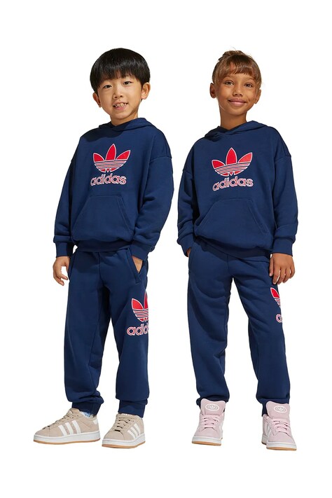 Dětská tepláková souprava adidas Originals tmavomodrá barva, JC9176