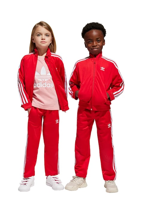 Dětská tepláková souprava adidas Originals červená barva, JC9151