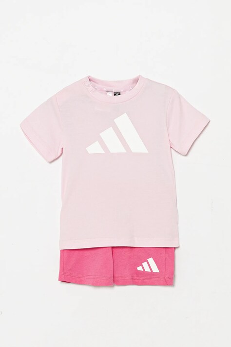 Dětská bavlněná souprava adidas růžová barva, JC9639