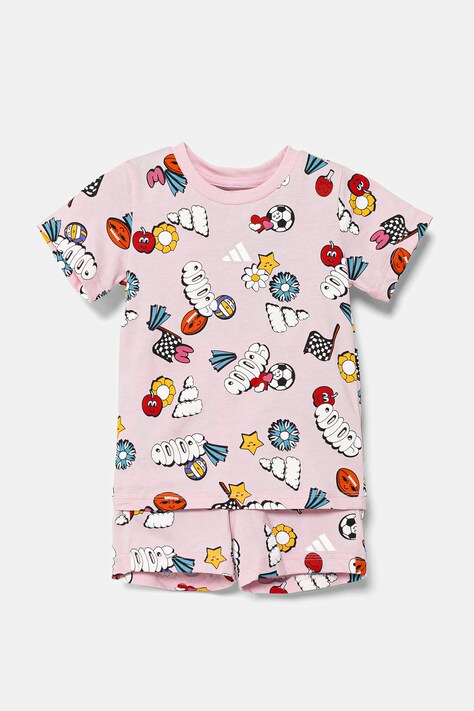 adidas set de bumbac pentru copii culoarea roz, JI6235