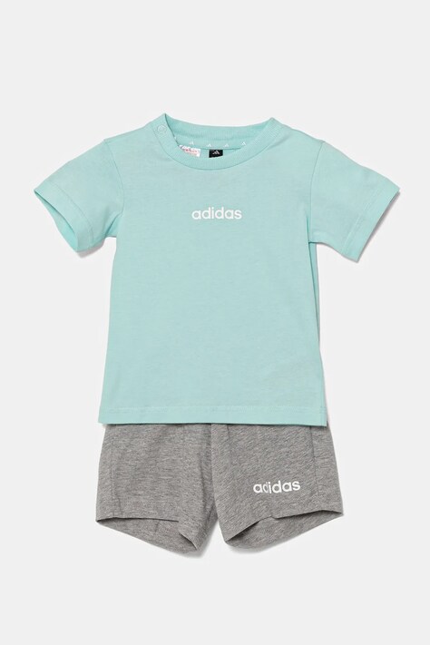 Бебешки памучен комплект adidas в тюркоазено JC9743