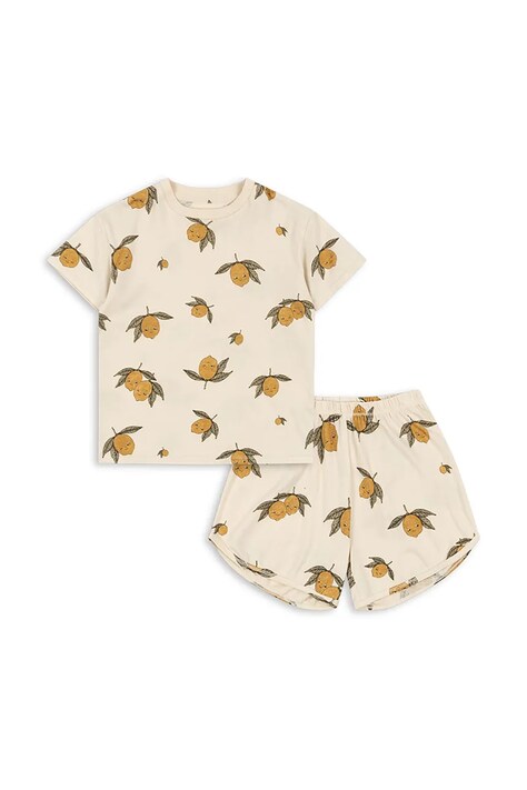 Konges Sløjd set de bumbac pentru copii FAMO SET GOTS culoarea bej, KS102602