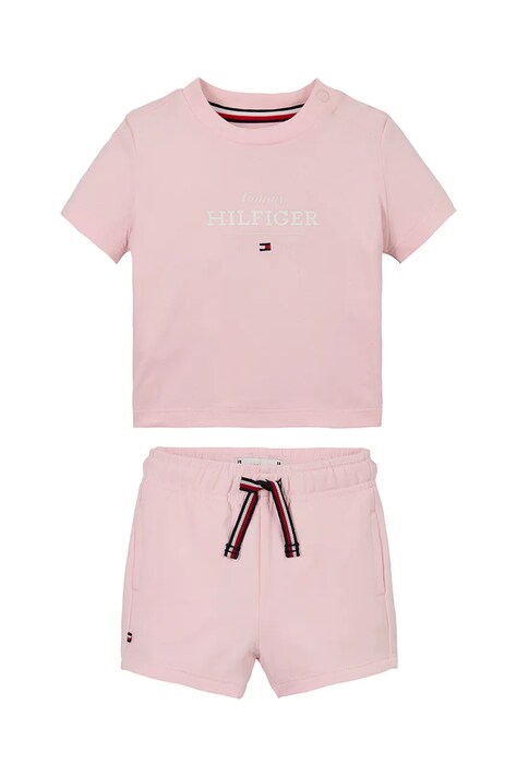 Tommy Hilfiger compleu bebe culoarea roz, KN0KN02047