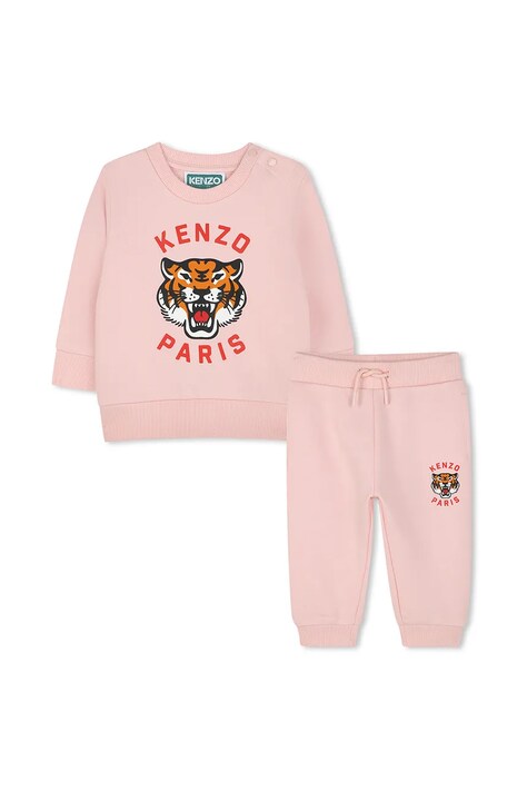 Bavlněná tepláková souprava pro miminka Kenzo Kids oranžová barva, K60935