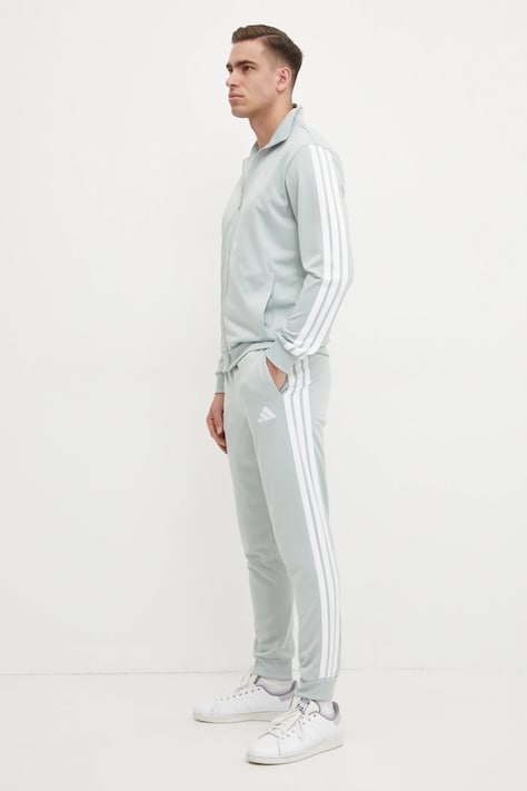 Tepláková souprava adidas 3S TR TT TS zelená barva, JC9208