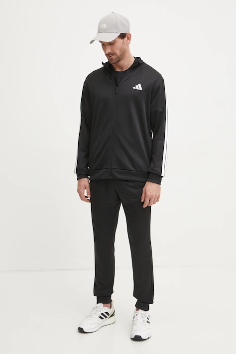 Спортивный костюм adidas 3S FT TT TS мужской цвет чёрный JC5375