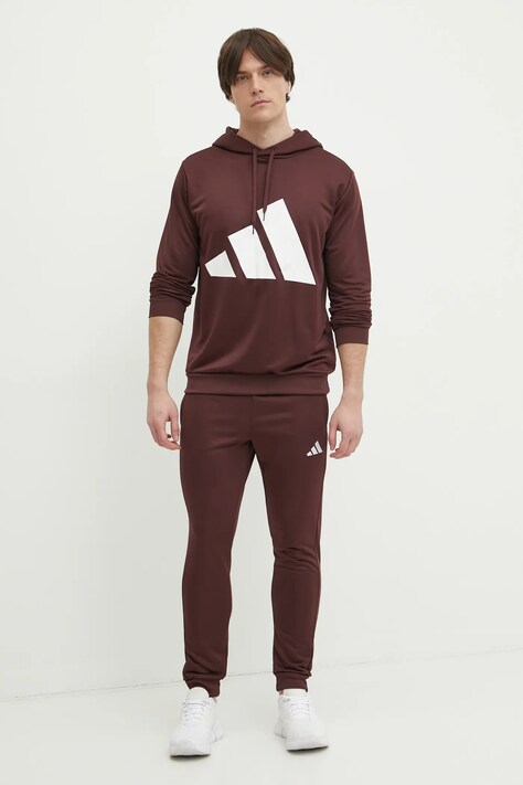 Φόρμα adidas BL FT HD TS χρώμα: μπορντό, JI8867