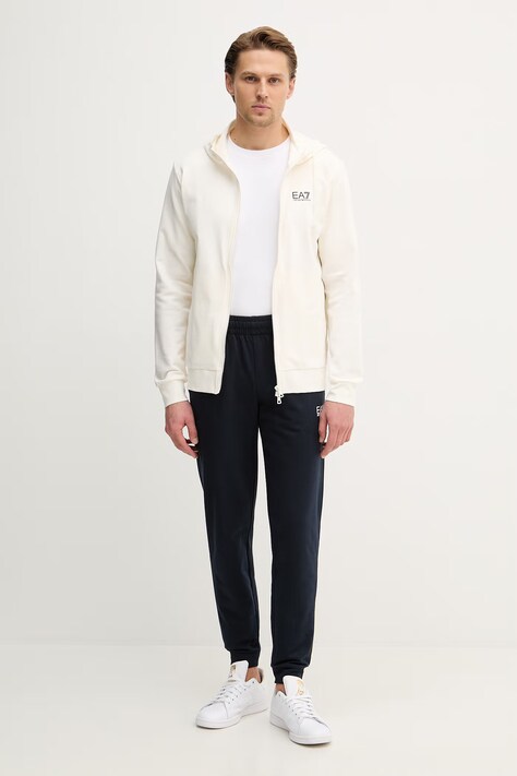 EA7 Emporio Armani dres bawełniany kolor beżowy PJVRZ.8NPV63