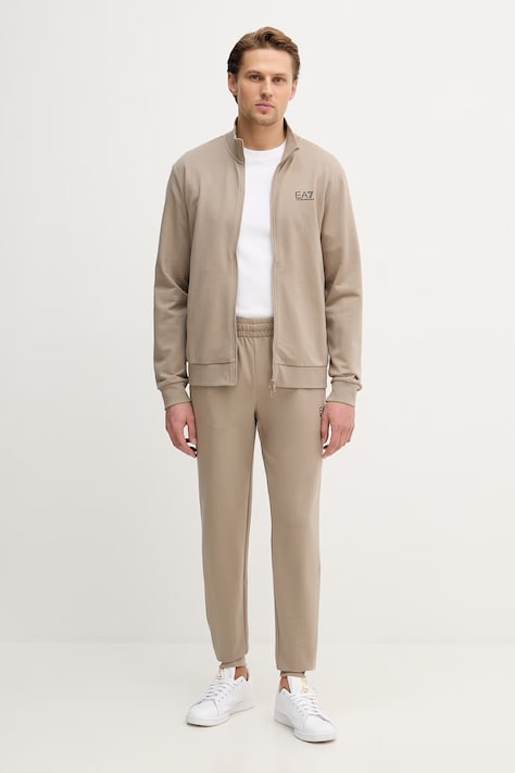 EA7 Emporio Armani dres bawełniany kolor beżowy PJVRZ.8NPV60