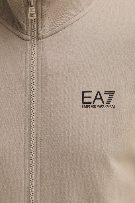 EA7 Emporio Armani dres bawełniany kolor beżowy PJVRZ.8NPV60