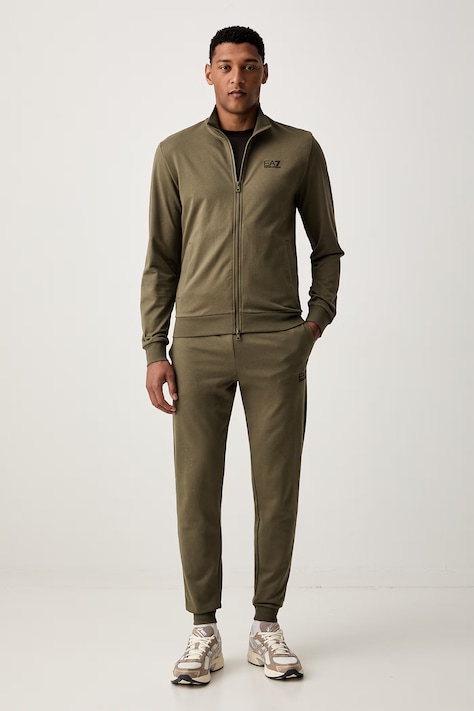 EA7 Emporio Armani tepláková súprava pánska bavlnená zelená PJVRZ.8NPV60