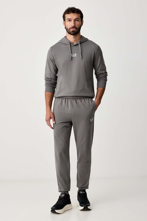 EA7 Emporio Armani Komplet dresowy męski z bawełną szary PJVRZ.8NPV64