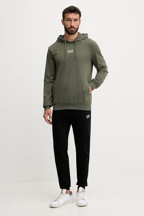 EA7 Emporio Armani dres bawełniany kolor zielony PJVRZ.8NPV64
