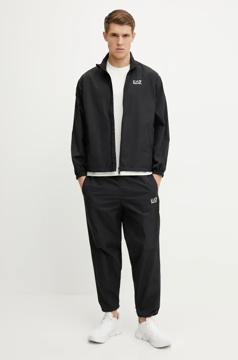 Tepláková souprava EA7 Emporio Armani černá barva, AF13190.7M000213