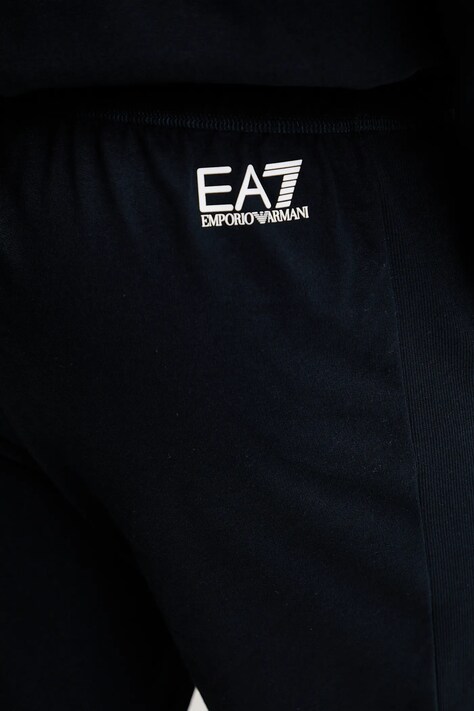 Бавовняний спортивний костюм EA7 Emporio Armani — SS25-DKM01N, темно-синій — фото 7