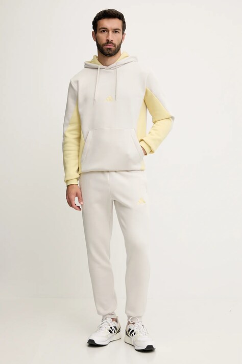 Φόρμα adidas FL CB HD TS χρώμα: μπεζ, JI8886
