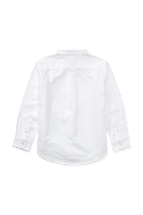 Дитяча бавовняна сорочка Polo Ralph Lauren — SS25-KDB006, білий — фото 3