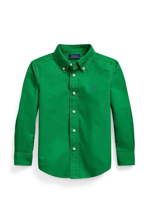 Polo Ralph Lauren cămașă de bumbac pentru copii culoarea verde, 322858909018