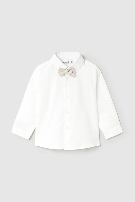 Дитяча бавовняна сорочка Mayoral колір білий 1113