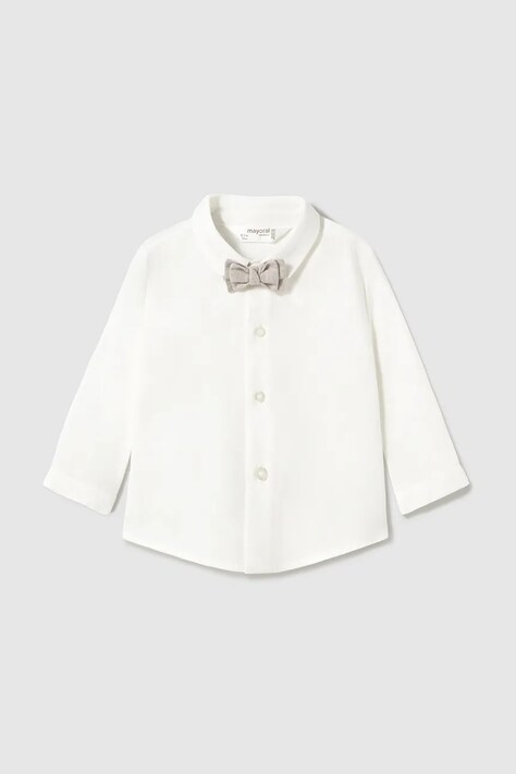 Хлопковая рубашка для младенцев Mayoral Newborn цвет бежевый 1102
