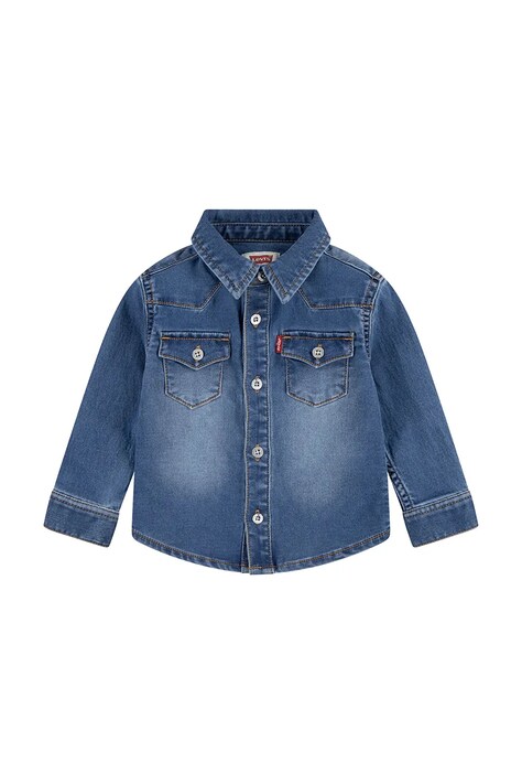 Dětská bavlněná košile Levi's MY FIRST BARSTOW modrá barva, 6EM335