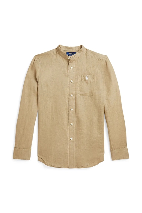 Polo Ralph Lauren gyerek vászon ing barna, 323964592003