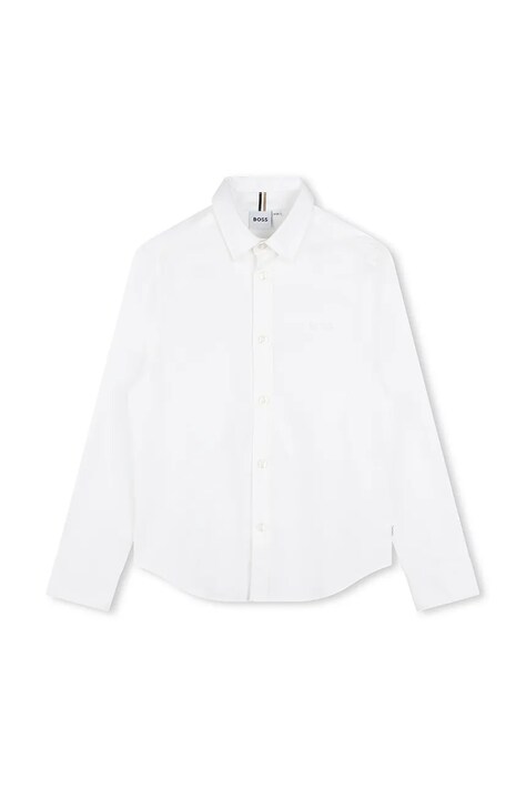 Детская хлопковая рубашка BOSS цвет белый J52009