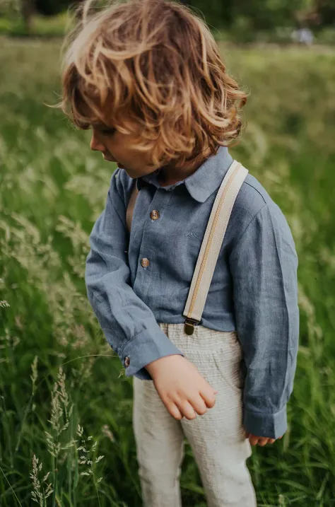 Detská ľanová košeľa Donsje Leom Linen Shirt 4096600