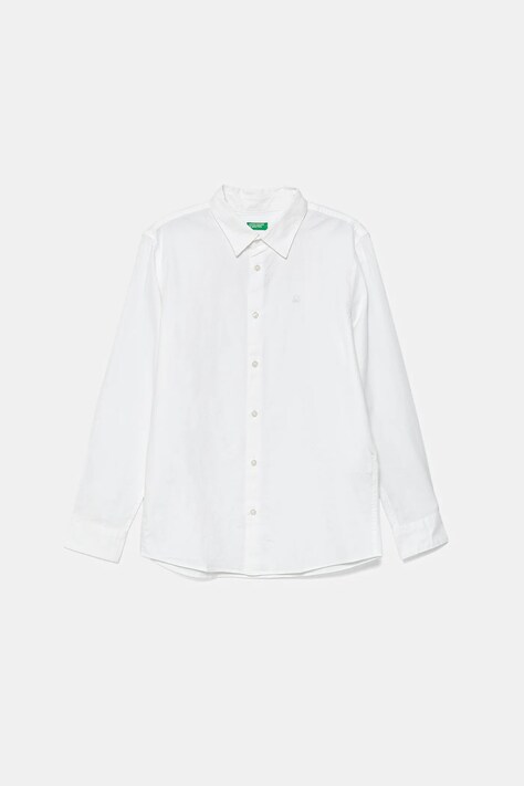 United Colors of Benetton cămașă de bumbac pentru copii culoarea alb, 5DGXCQ00T