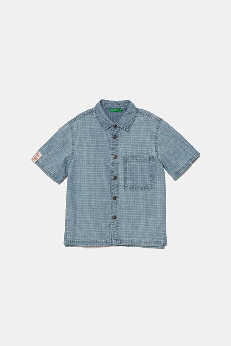 Хлопковая рубашка для младенцев United Colors of Benetton 53Z9GQ02P