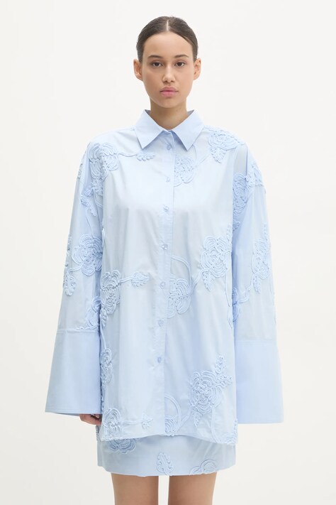 Бавовняна сорочка Rotate жіноча relaxed класичний комір 1135232322