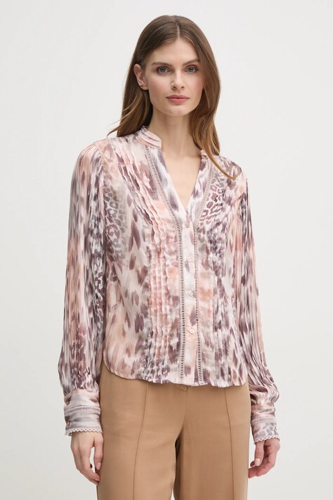 Guess camasa femei, culoarea roz, regular, W5RH16 WDW82