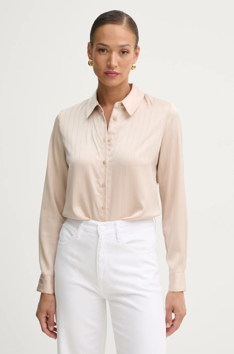 Guess camicia AURELIE donna colore beige  W5RH0F WGWT2