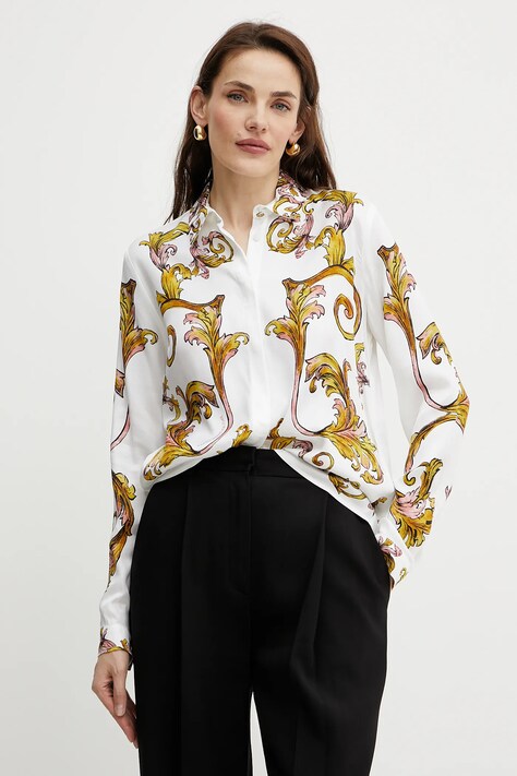 Versace Jeans Couture cămașă culoarea alb, cu guler clasic, regular, 78HAL2P1 NS634