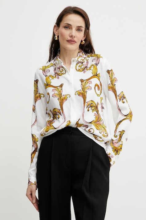 Versace Jeans Couture koszula damska kolor biały regular z kołnierzykiem klasycznym 78HAL2P1 NS634