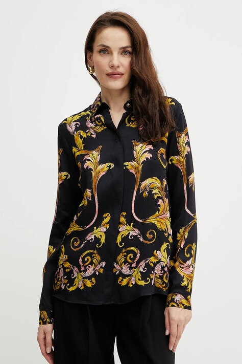 Versace Jeans Couture cămașă culoarea negru, cu guler clasic, regular, 78HAL2P1 NS634