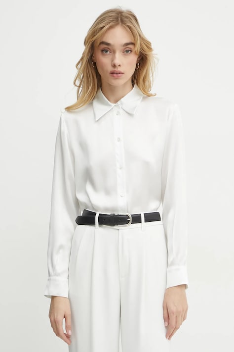 Μεταξωτό πουκάμισο MAX&Co. χρώμα: άσπρο, 2516111061200