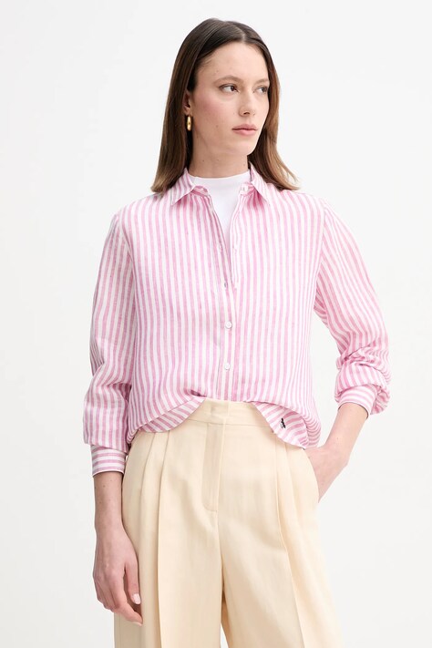 Lněná košile Weekend Max Mara dámská, více barev, regular, s klasickým límcem, 2515111052600