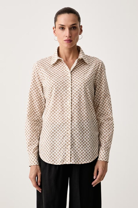 United Colors of Benetton Рубашка для женщин из хлопка жёлтая paisley 5Q6SDQ0AY
