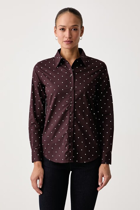 United Colors of Benetton Koszula damska bawełniana brązowa paisley 5Q6SDQ0AY
