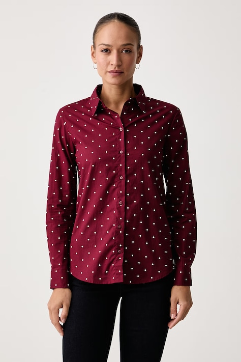 United Colors of Benetton Koszula damska bawełniana bordowa paisley 5Q6SDQ0AY