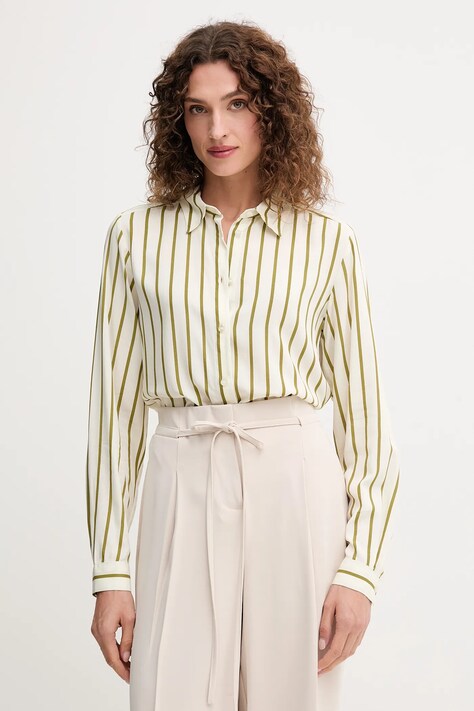 United Colors of Benetton cămașă culoarea verde, cu guler clasic, regular, 5T17DQ0AZ