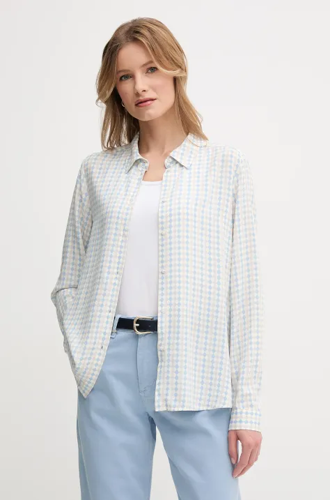 United Colors of Benetton camicia colore blu  5T17DQ0AZ