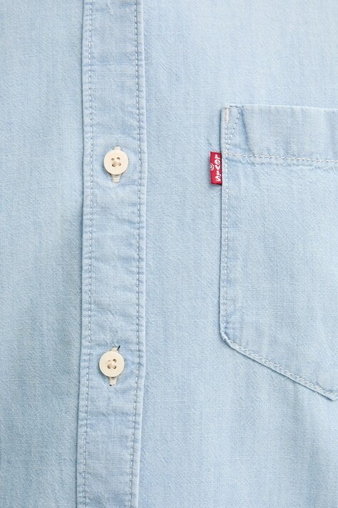 Bavlněná košile Levi's HARLIE NEW BF SHIRT dámská, šedá barva, relaxed, s klasickým límcem, 001HM