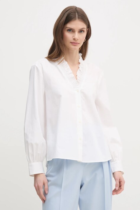Bavlněná košile Tommy Hilfiger béžová barva, regular, WW0WW44688