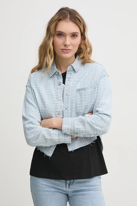 Dkny camasa din bumbac femei, cu guler clasic, regular, DJ5W2123