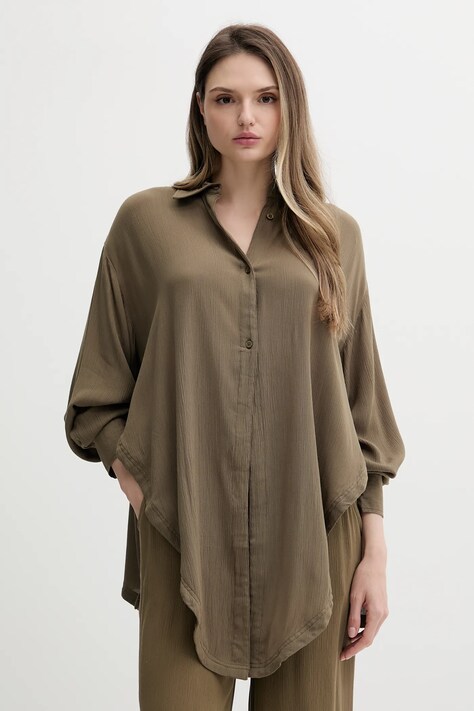 Guess ing NOEMI galléros, zöld, relaxed, E5GH03 WH5E0